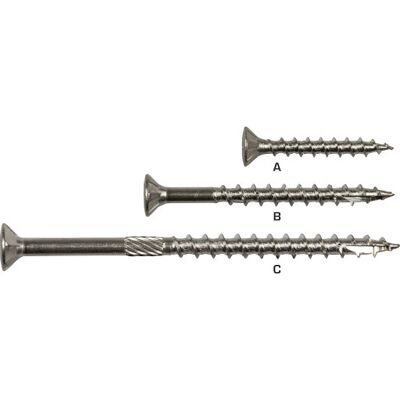 NKT Fasteners Spånpladeskrue 5,0 X 70 Mm, A4, Tx20, Uh 5,0x70 NKT Fasteners Spånpladeskrue 5,0 X 70 Mm, A4, Tx20, Uh 5,0x70
