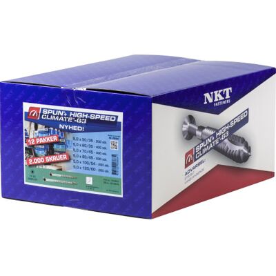 NKT Fasteners Spånpladeskrue Mix-Boks, Climate, Tx20, 12 Pk, 2000 Stk. NKT Fasteners Spånpladeskrue Mix-Boks, Climate, Tx20, 12 Pk, 2000 Stk.