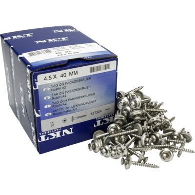 NKT Fasteners Tagskrue 4,5 X 35 Mm, A2, Tx20, 200 Stk. NKT Fasteners Tagskrue 4,5 X 35 Mm, A2, Tx20, 200 Stk.