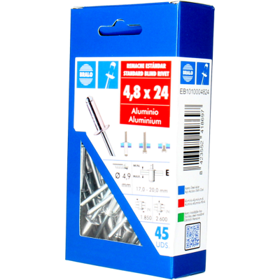Bralo Nitte 4,8 X 24 Mm, 45 Stk. 4,8 x 24 mm Bralo Nitte 4,8 X 24 Mm, 45 Stk. 4,8 x 24 mm