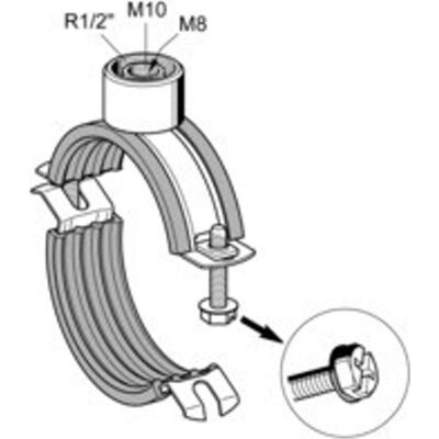 Beck Scanclamp Triple Rørbøjle Med Gummi M8/m10/½'' (159-170 Mm) Beck Scanclamp Triple Rørbøjle Med Gummi M8/m10/½'' (159-170 Mm)