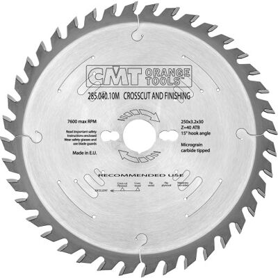 Cmt Hm Rundsavklinge Ø250/30 Mm, 40 Td. Ø250/30 mm, 40 td. Cmt Hm Rundsavklinge Ø250/30 Mm, 40 Td. Ø250/30 mm, 40 td.