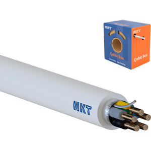 NKT 50 Meter Kabel Exlq Xtra Dca 5g1,5 Hvid, 90°, Box 50