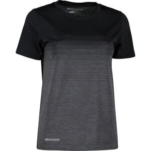 Geyser Dame Sømløs Stribet T-Shirt, G11024, Sort, Str. Xs XS Sort