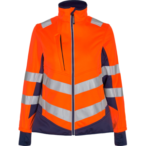 Safety Ladies Softshell Jacket S Orange/Blue ink