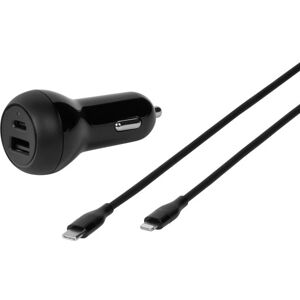 Vivanco Biloplader Usb-A & Usb-C 32w, Sort