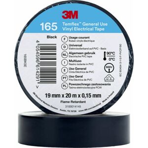 3M Temflex El Vinyltape 165 19 Mm X 20 M, Sort