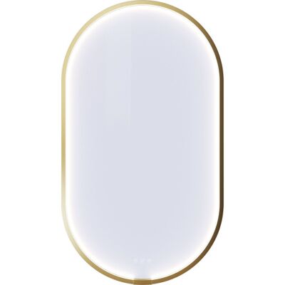 Dansani You Moon Spejl Med Lys, 105x60 Cm, Messing 105 cm x 60 cm brass unisex brass, mirror glass, led module Dansani You Moon Spejl Med Lys, 105x60 Cm, Messing 105 cm x 60 cm brass unisex brass, mirror glass, led module