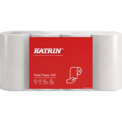 8 Stk Katrin Toiletpapir 181402, 2-Lags, Hvid, 25 M, 8 Rl 8 Stk Katrin Toiletpapir 181402, 2-Lags, Hvid, 25 M, 8 Rl