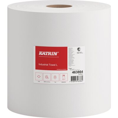 KATRIN Industrielle Papirhåndklæde - 1230m, Hvid, 1-lags KATRIN Industrielle Papirhåndklæde - 1230m, Hvid, 1-lags