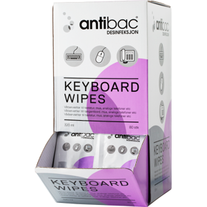 Antibac Wipes Til Keyboard, 80 Stk