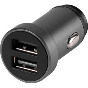 Vivanco Biloplader Med 2 Stk. Usb-A 12w, Sort