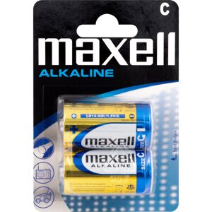 Maxell Long Life Alkaline C / Lr14 Batterier, 2 Stk.