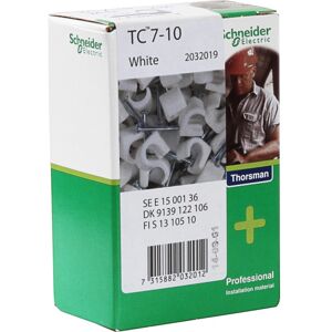 Schneider Electric 100 Stk Schneider Tc Kabelclips, Hvid, 7-10/25 Mm  Hvid