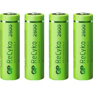 GP Batteries Gp Recyko Genopladelige Aa Batterier, 2600mah, 1,2v - 4 Stk AA