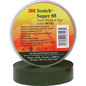 3M - Scotch Super 88 - Sort - 25mm x 20m - Isolationsbånd 3M - Scotch Super 88 - Sort - 25mm x 20m - Isolationsbånd