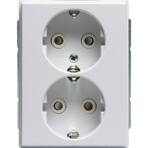 ABB Stikkontakt Schuko Dobbelt M/j Semi 16a (1m-Dåse) Hvid ABB Stikkontakt Schuko Dobbelt M/j Semi 16a (1m-Dåse) Hvid