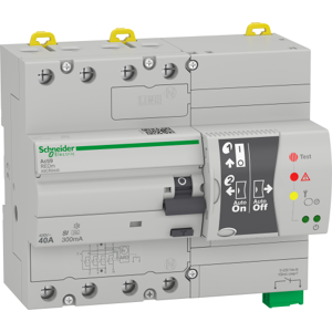 Schneider Electric Fejlstrømsafbryder Rcd Redm Pfi 40a 4p, 300 Ma, Med Selvtest Schneider Electric Fejlstrømsafbryder Rcd Redm Pfi 40a 4p, 300 Ma, Med Selvtest