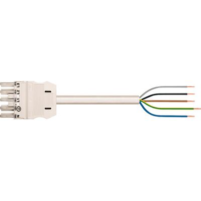 Wago Winsta Tilslutningskabel 5m 5g1,5 Hffr Hvid Hun-Fri Sort Stik Wago Winsta Tilslutningskabel 5m 5g1,5 Hffr Hvid Hun-Fri Sort Stik