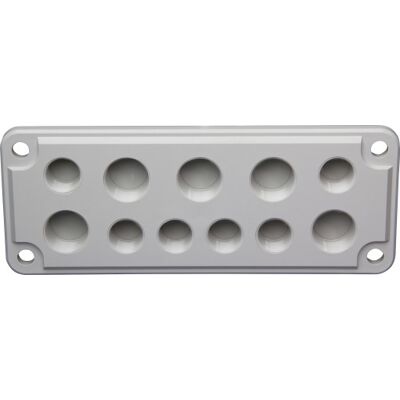 Fibox Gængflange - L-formet, lige - Flange med gevind af polycarbonat til 280mm kasseside Fibox Gængflange - L-formet, lige - Flange med gevind af polycarbonat til 280mm kasseside