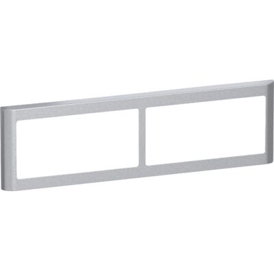 Lauritz Knudsen Lk Fuga Soft 63 Ramme, 2x2 Modul, Metallic 2 module light grey, white, steel metallic, charcoal grey metal Lauritz Knudsen Lk Fuga Soft 63 Ramme, 2x2 Modul, Metallic 2 module light grey, white, steel metallic, charcoal grey metal