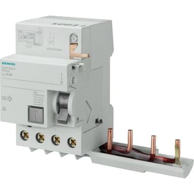 Siemens - Jordfejlafbryder 4-polet 40A 30mA Type A Siemens - Jordfejlafbryder 4-polet 40A 30mA Type A