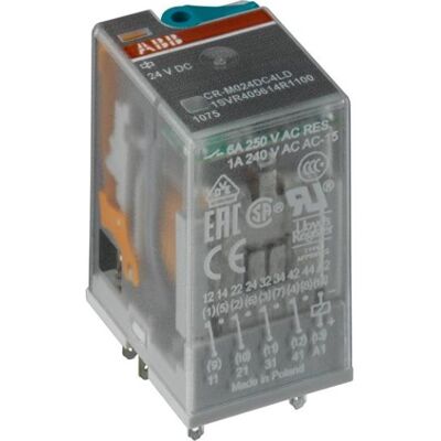 ABB 10 Stk Sokkelrelæ Cr-M024dc2l, 2co, 24v Dc Med Led ABB 10 Stk Sokkelrelæ Cr-M024dc2l, 2co, 24v Dc Med Led
