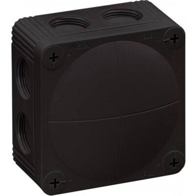 Wiska Forgreningsdåse Combi 308, 85x85x51, Ip66, Sort Sort Wiska Forgreningsdåse Combi 308, 85x85x51, Ip66, Sort Sort