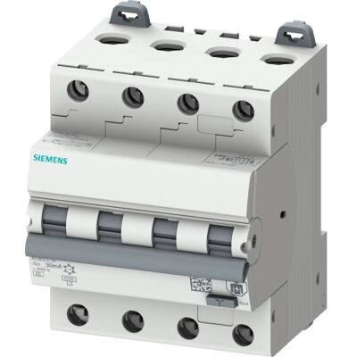 Siemens Model 5SU1646-7FP10 - RCD / sikring - 6kA, 4P, 300mA Siemens Model 5SU1646-7FP10 - RCD / sikring - 6kA, 4P, 300mA