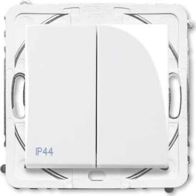ABB 10 Stk Basic55 Afbryder Krone Mat Hvid Ip44 Hvid ABB 10 Stk Basic55 Afbryder Krone Mat Hvid Ip44 Hvid