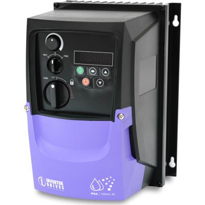 Invertek Frekvensomformer Optidrive E3 Ip66 1x240v 1f 0,37kw Emc Invertek Frekvensomformer Optidrive E3 Ip66 1x240v 1f 0,37kw Emc