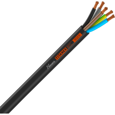 Titanex H07 RN-F Gummikabel - 5x 2.5mm² - Ø17mm Titanex H07 RN-F Gummikabel - 5x 2.5mm² - Ø17mm