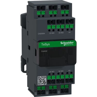 Schneider Electric Kontrolrelæ Deca 5no 0nc 3p 230v Ac Snap-In, Cad50ap7 Schneider Electric Kontrolrelæ Deca 5no 0nc 3p 230v Ac Snap-In, Cad50ap7