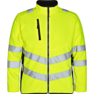 Engel Safety Fleecejakke 1192 High-Vis Gul/sort Kl.2 Str. Xl XL Sort