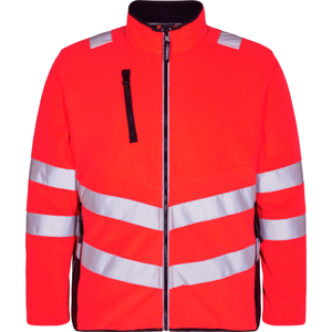 Engel Safety Fleecejakke 1192 High-Vis Rød/sort Kl.2 Str. Xs XS Sort