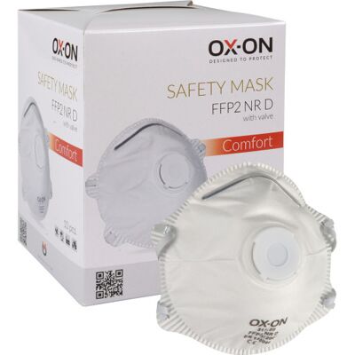 Ox-On Støvmaske Ffp2nr D Med Ventil 10 Stk, Hvid, Onesize ONESIZE Hvid Polyethylen/Polyester Ox-On Støvmaske Ffp2nr D Med Ventil 10 Stk, Hvid, Onesize ONESIZE Hvid Polyethylen/Polyester