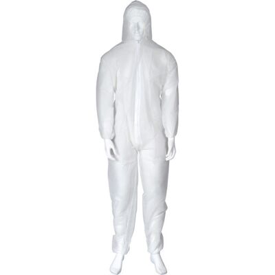 Ox-On Pp Coverall Basic Beskyttelsesdragt Med Hætte, Hvid, Str. M M White Polypropylene Ox-On Pp Coverall Basic Beskyttelsesdragt Med Hætte, Hvid, Str. M M White Polypropylene