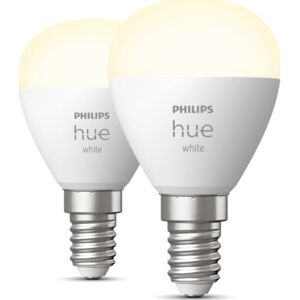 Philips Hue White E14 Kronepære, 2-Pak  Mat