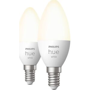 Philips Hue White E14 Kertepære, 2-Pak  Mat