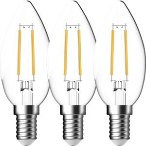 Nordlux Pære E14 Filament C35 4w 470 Lumen 2700k Klar (3-Pak)  Klar