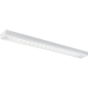 Lareno Modus Kontorarmatur For 1 X Led Rør, Hvid Gitter  Hvid