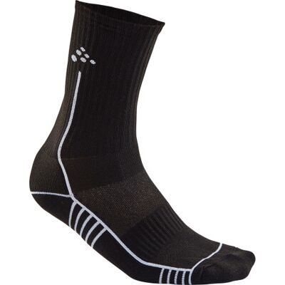 CRAFT Progress Mid Sock - Unisex Sorte Sportstrømper CRAFT Progress Mid Sock - Unisex Sorte Sportstrømper