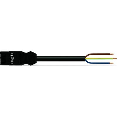 Wago Tilslutningskabel Cca Han/fri 3-Polet 5m 3g1,5mm² Sort, Kodn. A Wago Tilslutningskabel Cca Han/fri 3-Polet 5m 3g1,5mm² Sort, Kodn. A