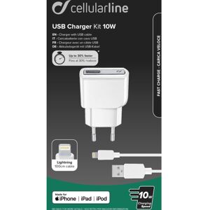 Andet Cellularline 230v Lightning Lader Til Iphone Og Ipad