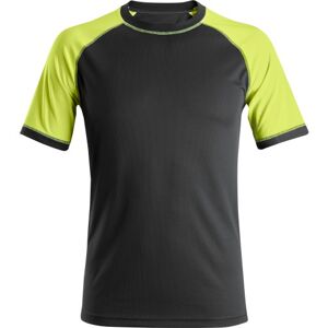 T-Shirt, Sort/neongul, L