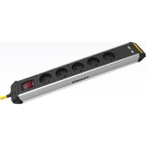 Stanley Stikdåse Med 5-Stik Og Usb Stanley Stikdåse Med 5-Stik Og Usb