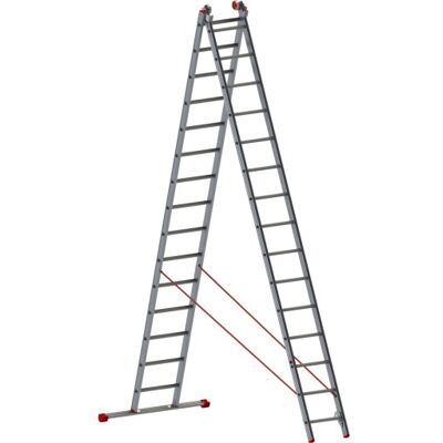 Jumbo Combistige Super Proff, 2-Delt, 2x15 Trin/7,7 M 7.7 m grey, red unisex aluminum Jumbo Combistige Super Proff, 2-Delt, 2x15 Trin/7,7 M 7.7 m grey, red unisex aluminum