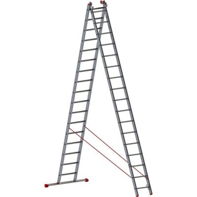 Jumbo Combistige Super Proff, 2-Delt, 2x17 Trin/8,8 M 8.8 m gray, red unisex aluminum Jumbo Combistige Super Proff, 2-Delt, 2x17 Trin/8,8 M 8.8 m gray, red unisex aluminum