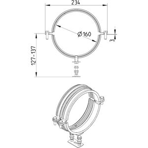 Blücher Rørbærer Med Epdm, Ø160mm