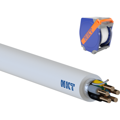 NKT 300 Meter Kabel Exlq Xtra Dca 5g2,5 Hvid, 90°, Qaddy 300 Hvid NKT 300 Meter Kabel Exlq Xtra Dca 5g2,5 Hvid, 90°, Qaddy 300 Hvid